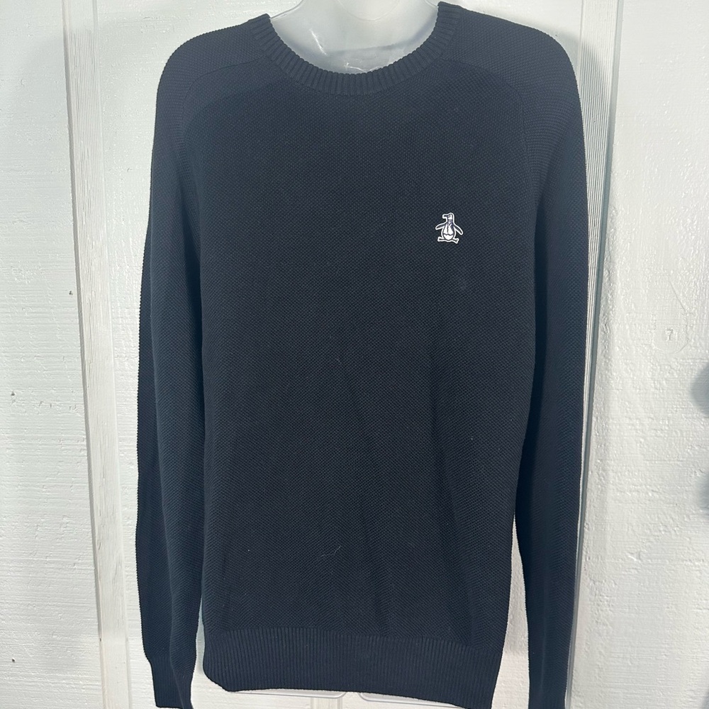 Original Penguin Black Long Sleeve Sweater Size Small NWT